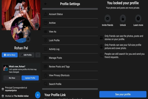 Lock Facebook Profile On Desktop