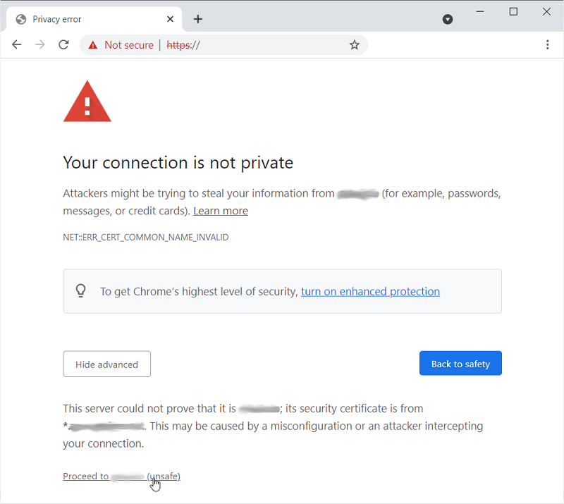 Ignorer l'avertissement "Unsafe" de Chrome