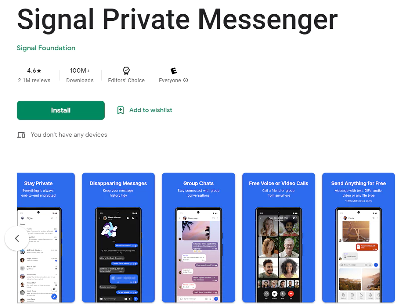 Signal Messager Privé