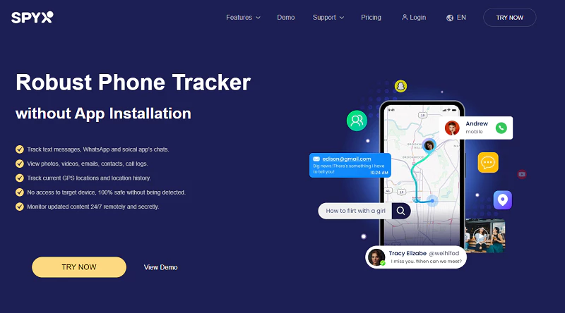 Aplicación de control parental para iPhone SpyX