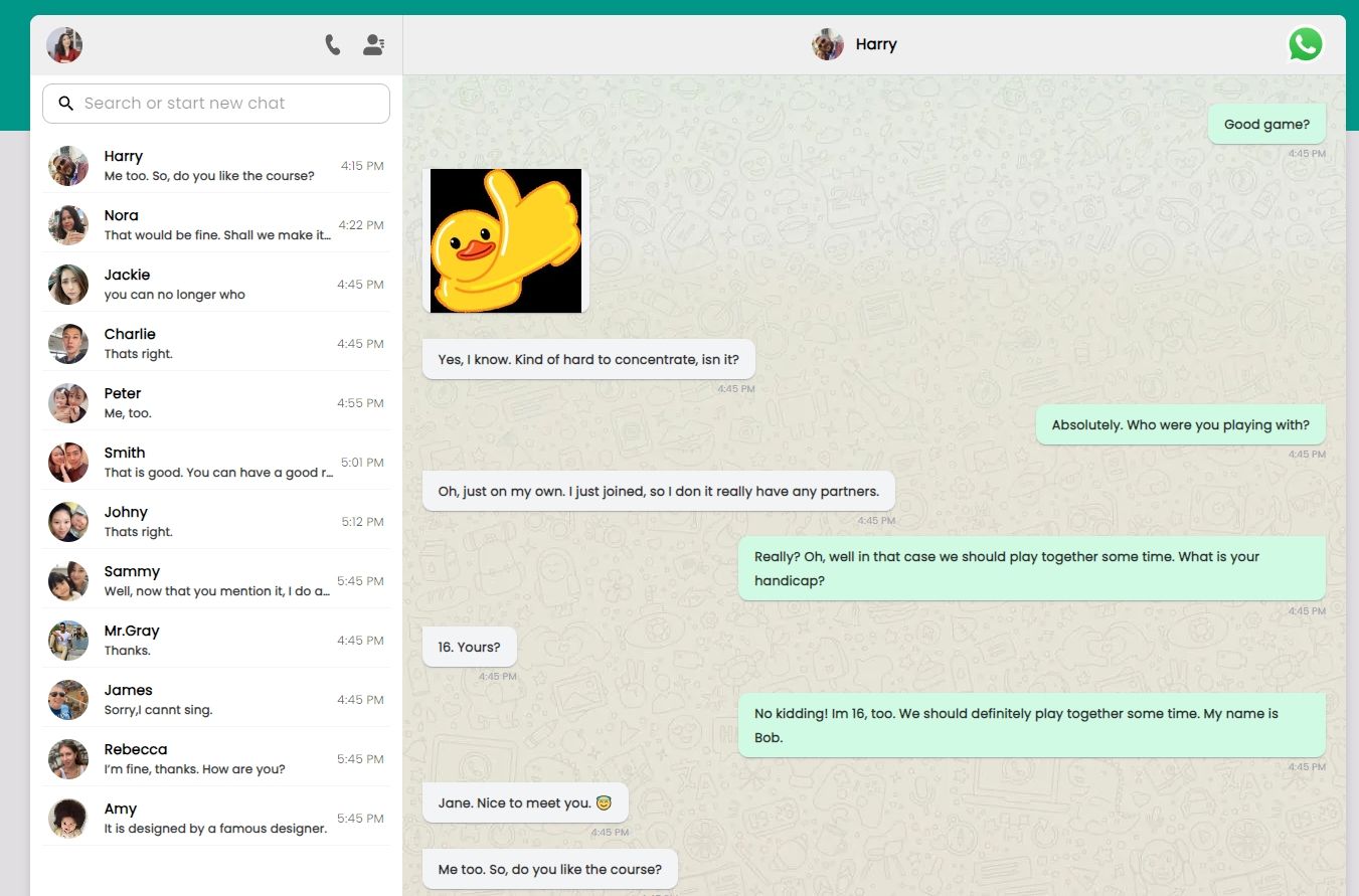 Captura de pantalla de los chats de WhatsApp desde el panel de SpyX