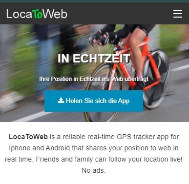 Screenshots of LocaToWeb's homepage.