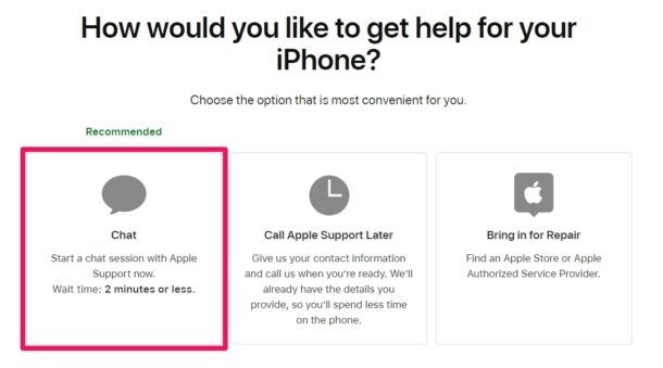Wenden Sie sich an den Apple-Support, um Hilfe zu erhalten