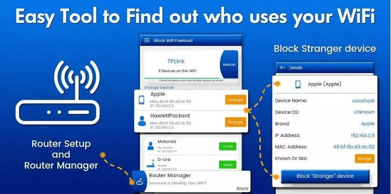 captura de ecrã de WiFi Blocker-Router Admin Setup