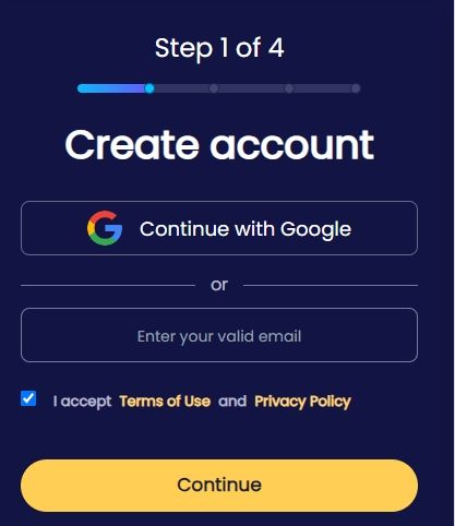 How to create an free account with your email.