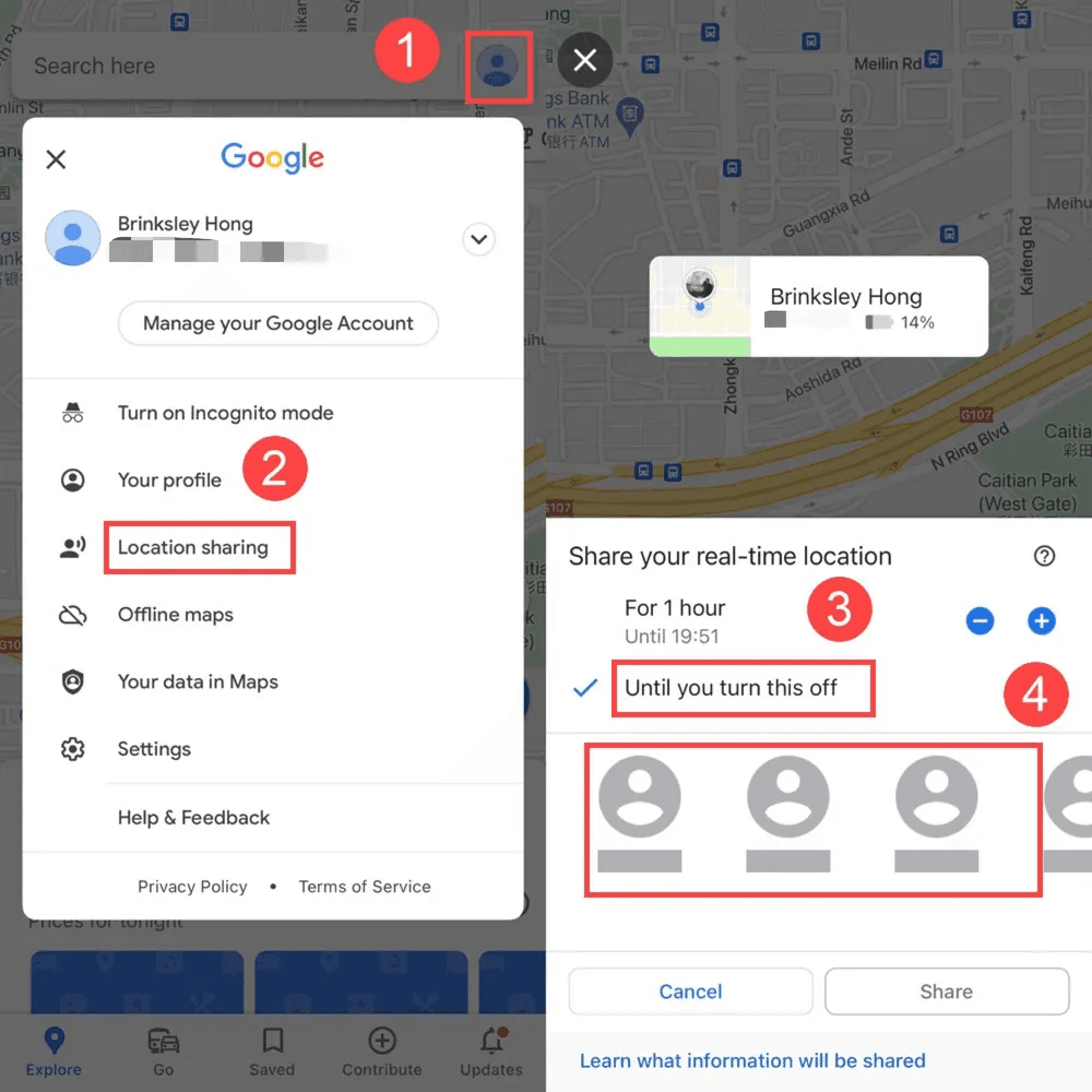 pasos de rastrear la ubicación del celular en google map
