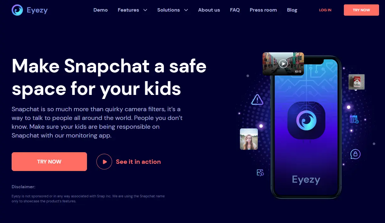 Eyezy Snapchat monitoring app