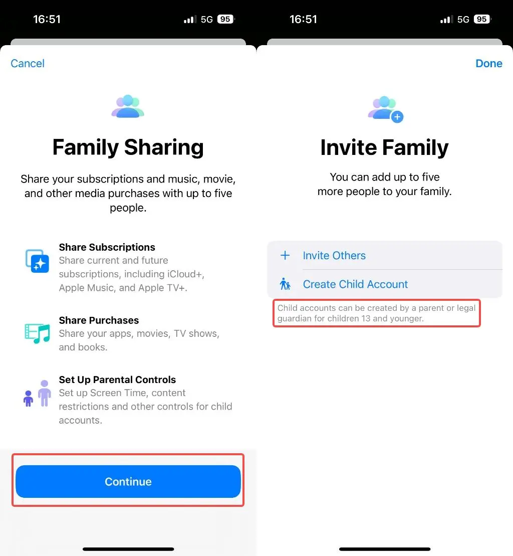 Add Family Member to Family Sharing