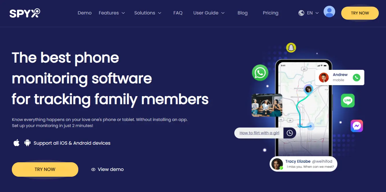 SpyX-Familien-Tracking-App