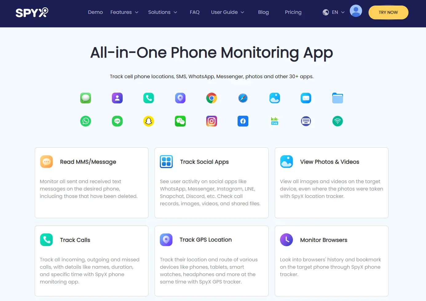 SpyX monitoring app