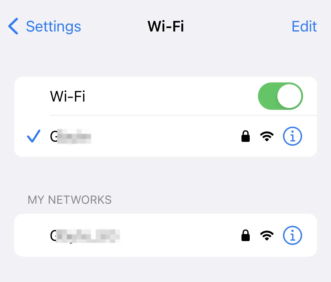 check WiFi connection