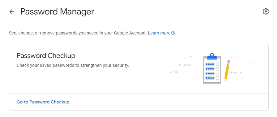 browser's password manager