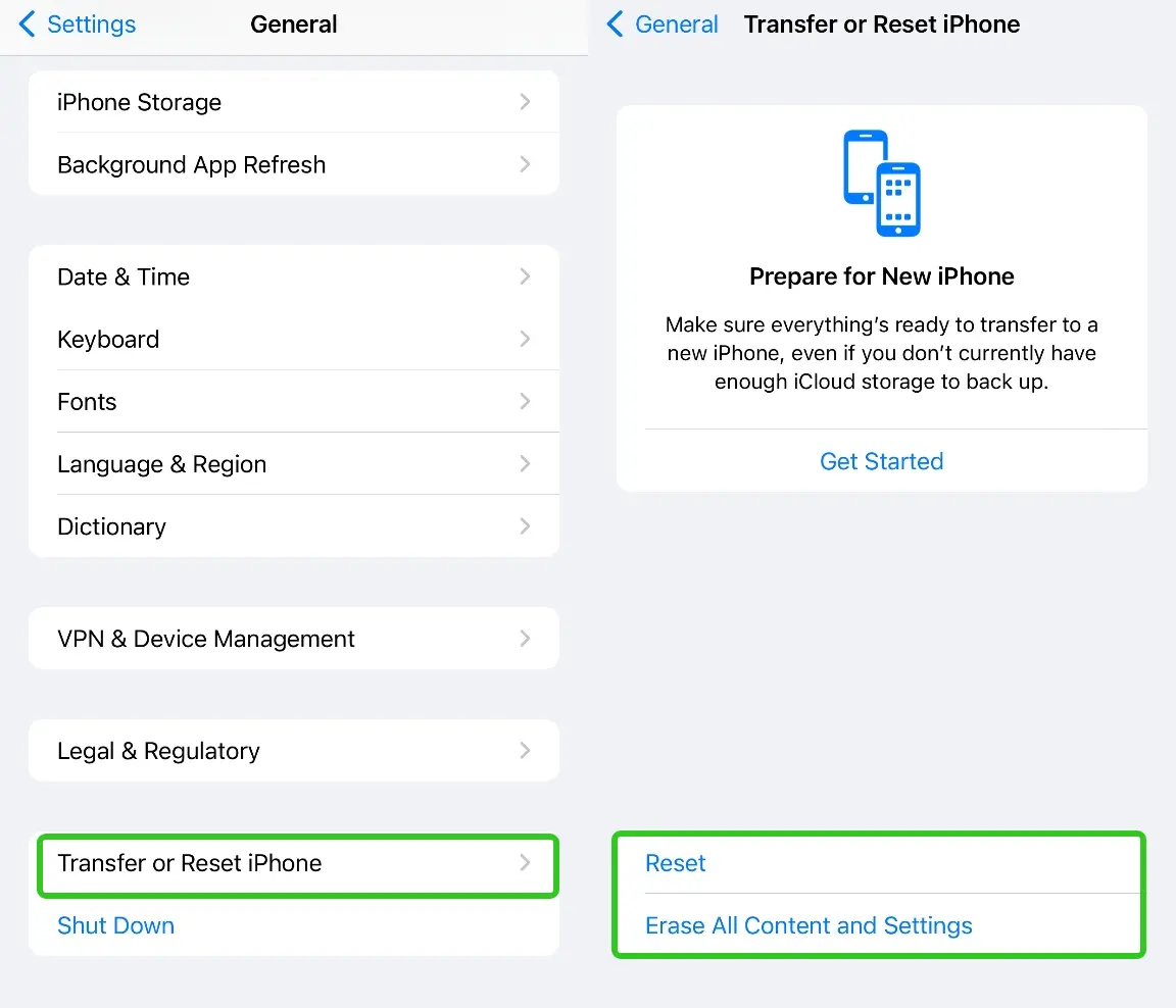 
Restore iPhone
