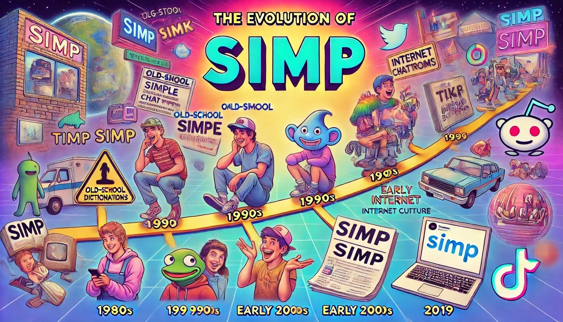 
Origin of simp slang
