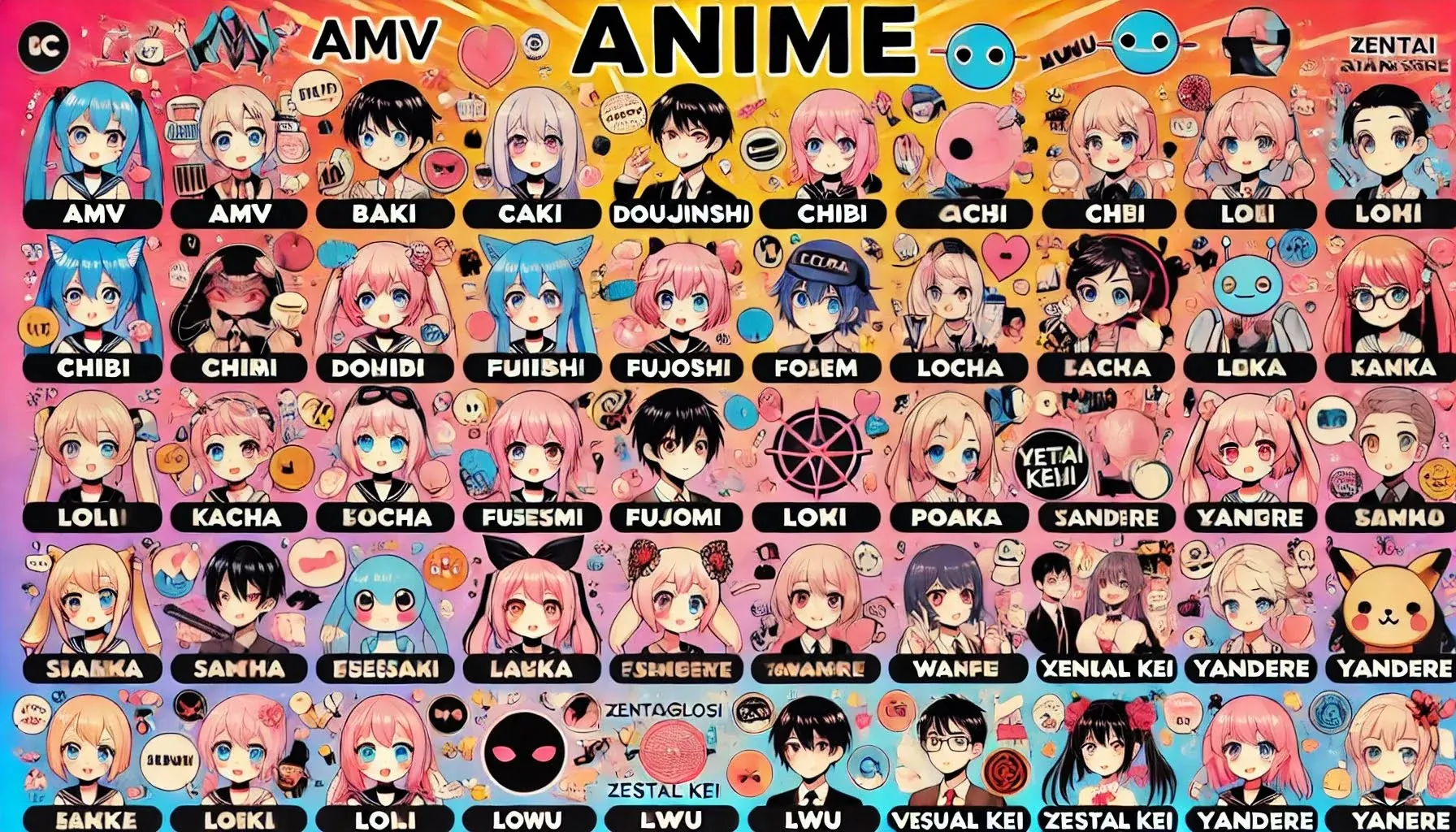 
popular anime-related slang terms
