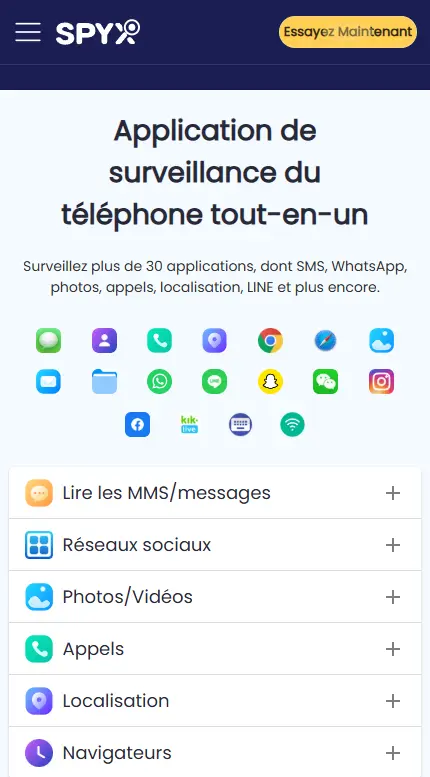 
Localisation via une application de suivi – SpyX
