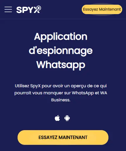 
Appli de surveillance WhatsApp - SpyX
