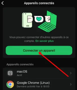 
WhatsApp appareils connectés
