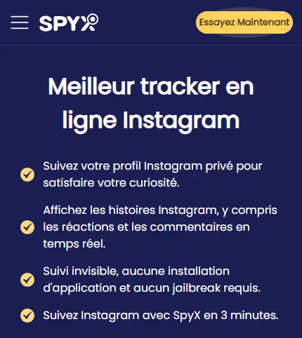 
SpyX - Voir un compte Instagram privé
