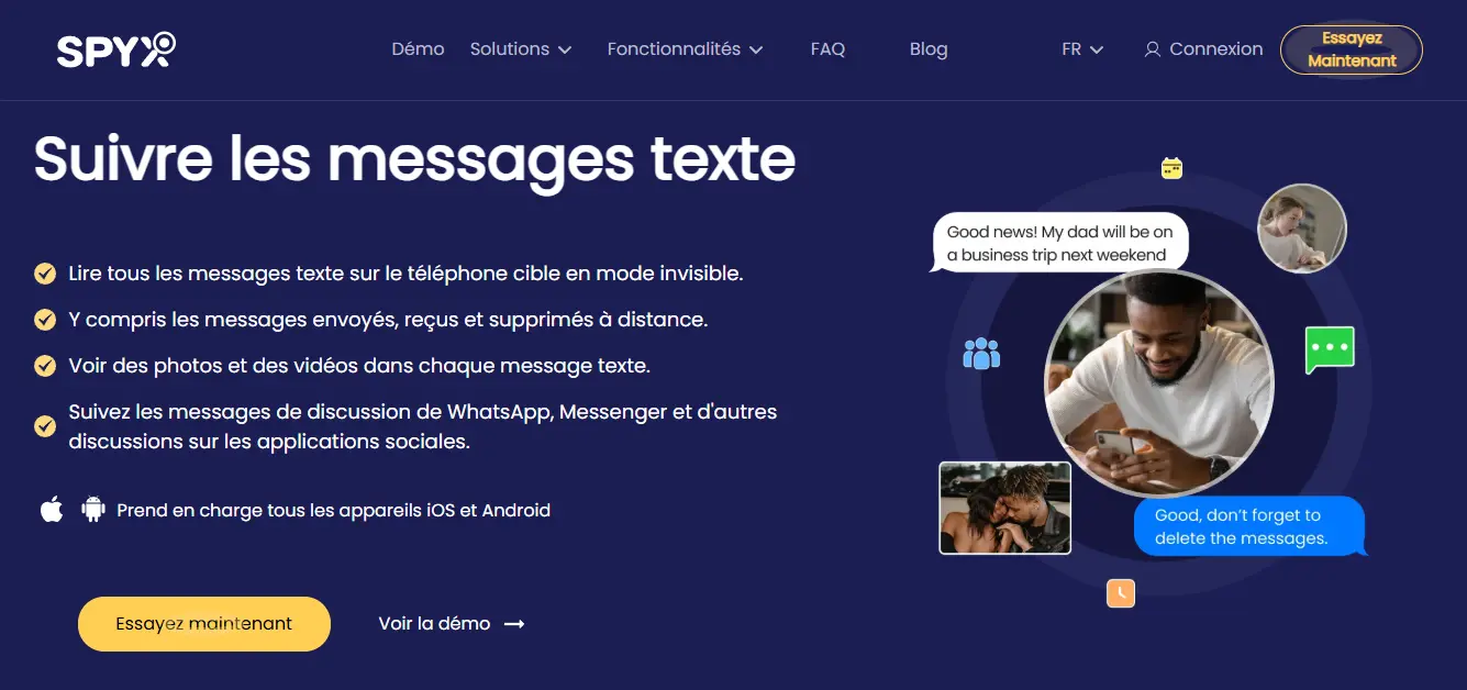
Application de surveillance SMS - SpyX
