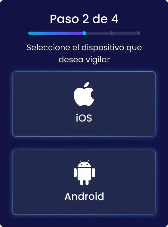 Selecciona si vas a seguir un celular Android o iPhone